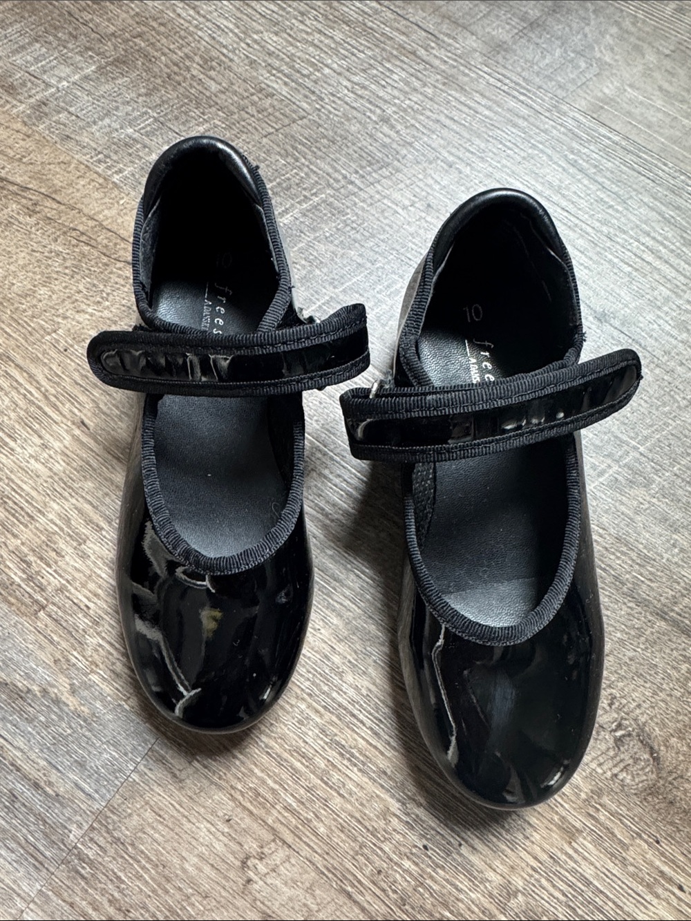 Freestyle Black Patent Leather Mary Jane Tap Shoes for Kids